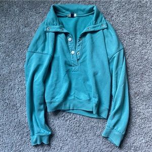 Teal Universal Threads Cropped Sweatshirt